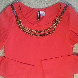 H&M Coral Stretchy Tunic