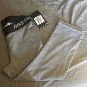 Grey Nike Pro capris