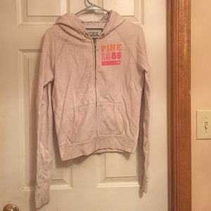 Victoria's Secret pink cream hoodie older style