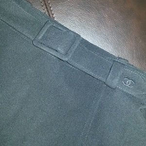 CHANEL Black Wool Belted Skirt