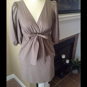 BCBGMaxAzria Khaki Dress w/ Pockets!