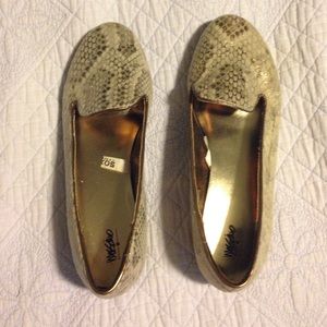 Missing Faux Snake Skin Flats