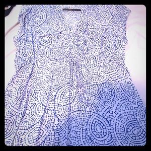 Motherhood blue and white maternity tunic.