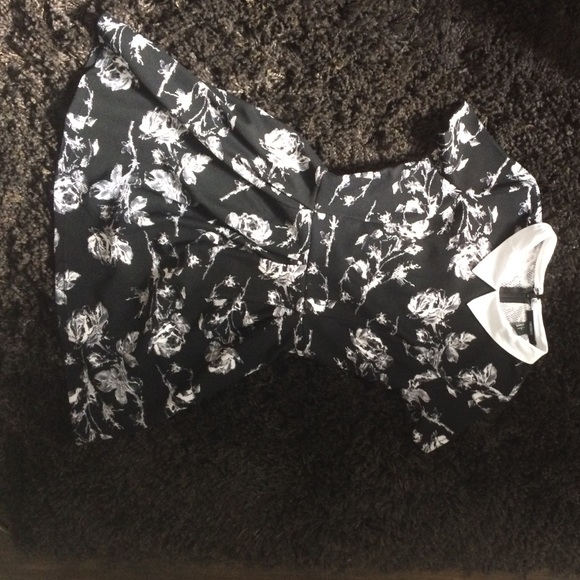 Black and White floral Dress