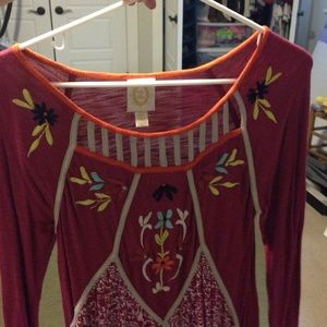 Pink long sleeve tunic