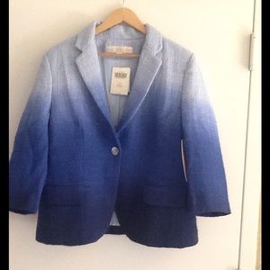 Boston Proper Ombre Jacket blue