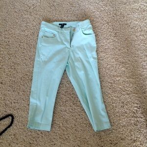 Tiffany blue crops/capris