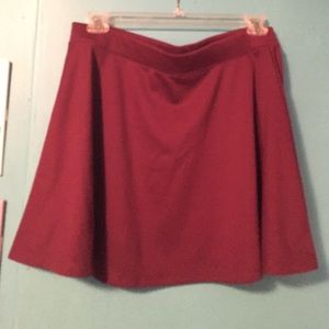 Burgundy Circle Skirt