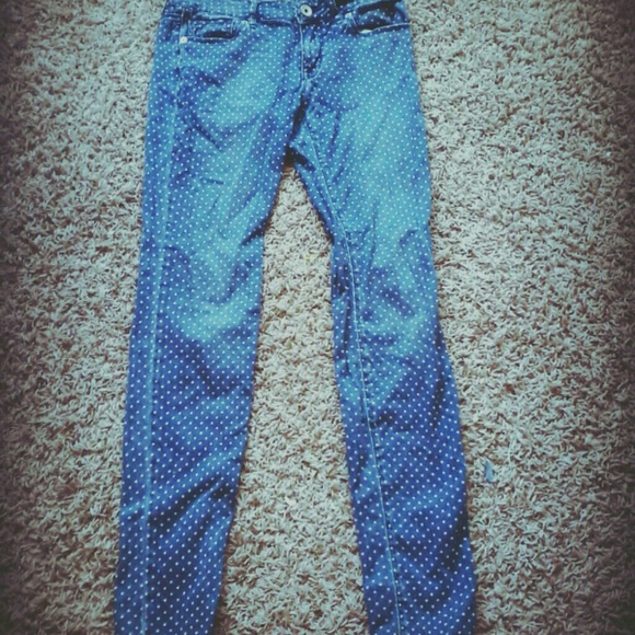 Blue Polka Dot Jeans