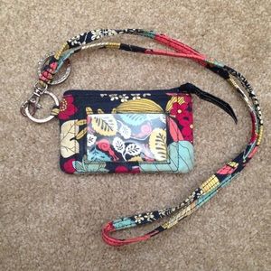 Vera Bradley "Happy Snails" ID pouch and lanyard