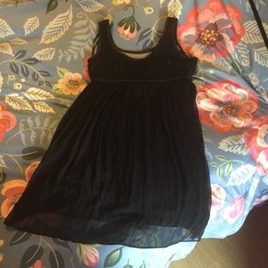 Black chiffon dress by Cynthia Steffe