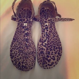 Leopard print sandals from target.