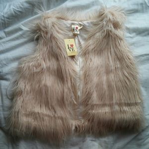 Blush Pink Furry Vest