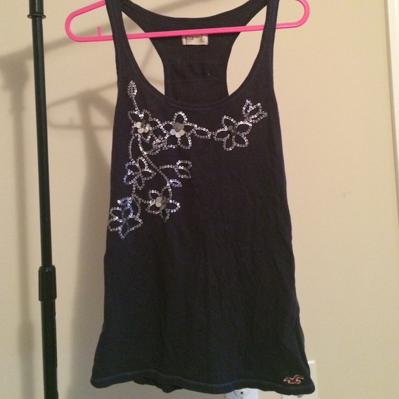 Hollister Size Small Navy Blue Sequin Tank