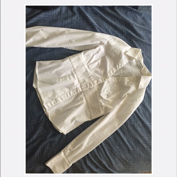 Express white button down
