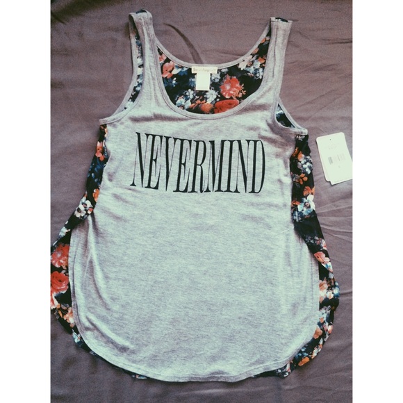 "Nevermind" sheer back tank