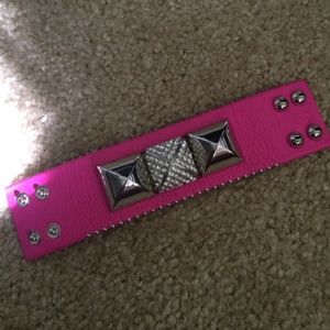 Juicy couture leather bracelet fluo pink