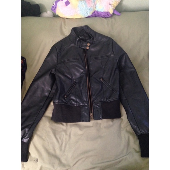 Black faux leather jacket