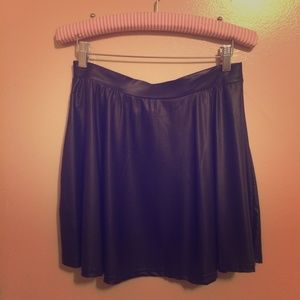 Leather skater skirt