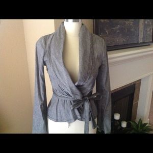 BCBGMaxAzria Gray Linen Suit