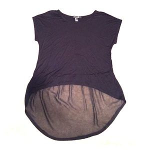 Black short sleeve top