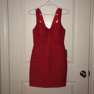 Red cocktail dress