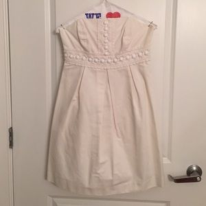 Lilly pulitzer white strapless dress