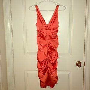 Orange cocktail dress