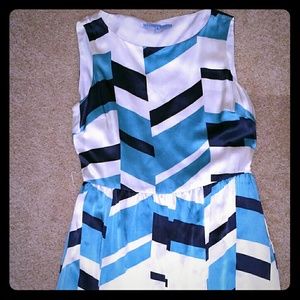 Blue multi colored dress