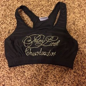 Pretty little cheerleader sports bra