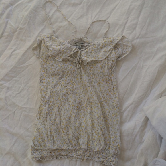 Aerie Floral Flounce Ruffle Tank