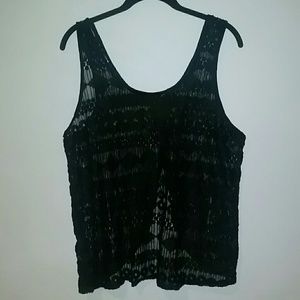Open back lace shirt