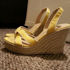Colin stuart wedge sandals yellow