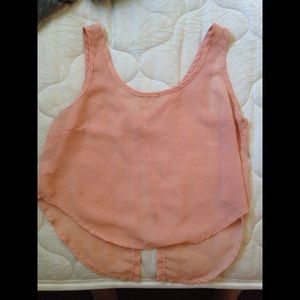 Brandy Melville salmon see through tank top