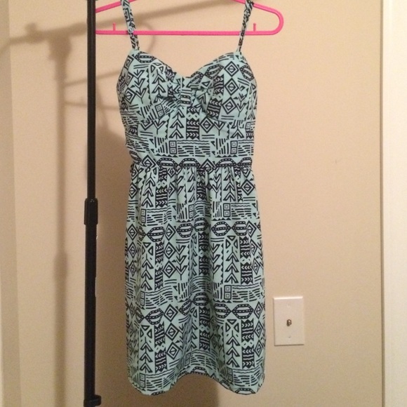 Forever 21 Aztec/Tribal Print Mint Green Dress