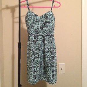 Forever 21 Aztec/Tribal Print Mint Green Dress