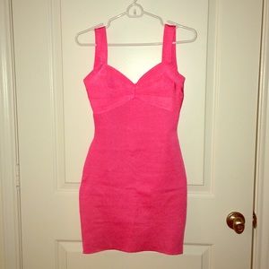 Pink bandage cocktail dress