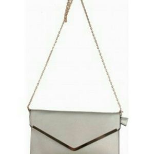 Authentic white / Silver clutch