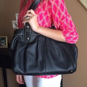 COACH Soho Leather Pleated Business Tote