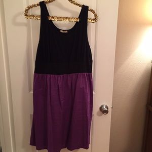 Black and purple summer dress
