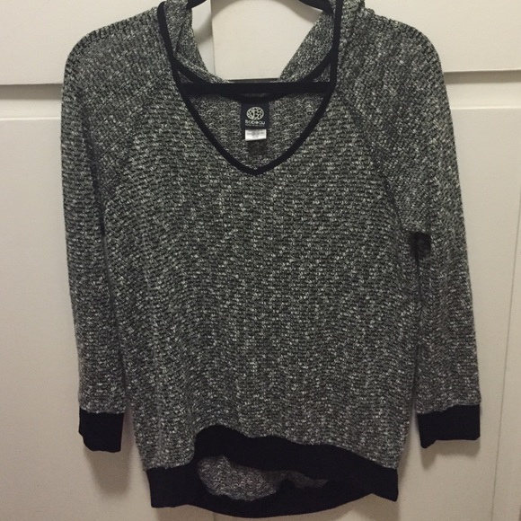 Heathered knit sweater