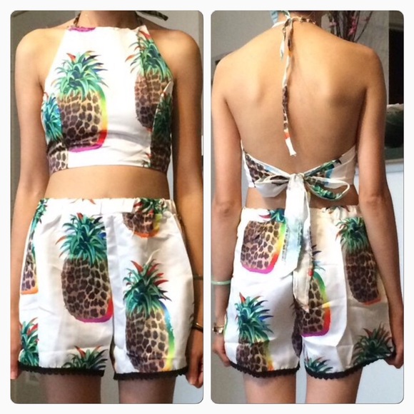 ❌SOLD❌Handmade pineapple set - Picture 2 of 2