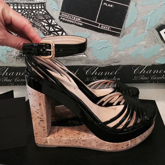 Prada Shoes - 💋SOLD💋Prada Cork Trendy Wedge Sandals Shoes