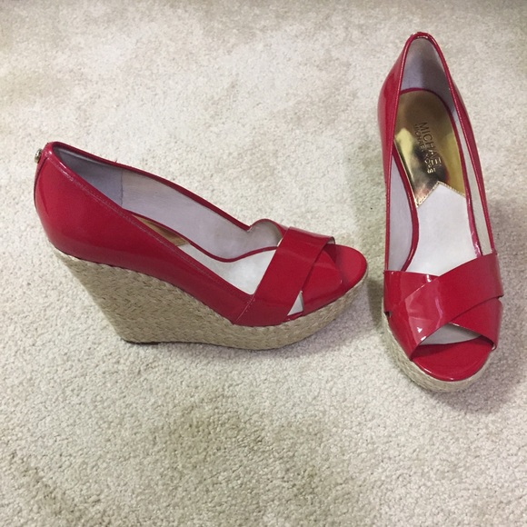 Michael Kors Red Wedges