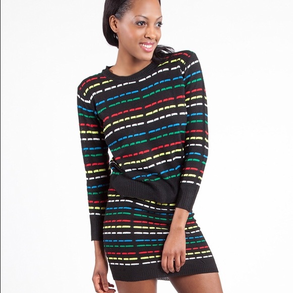 SWEATER DRESS SET IN BLACK - Picture 3 of 4