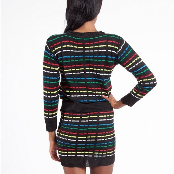 SWEATER DRESS SET IN BLACK - Picture 3 of 4