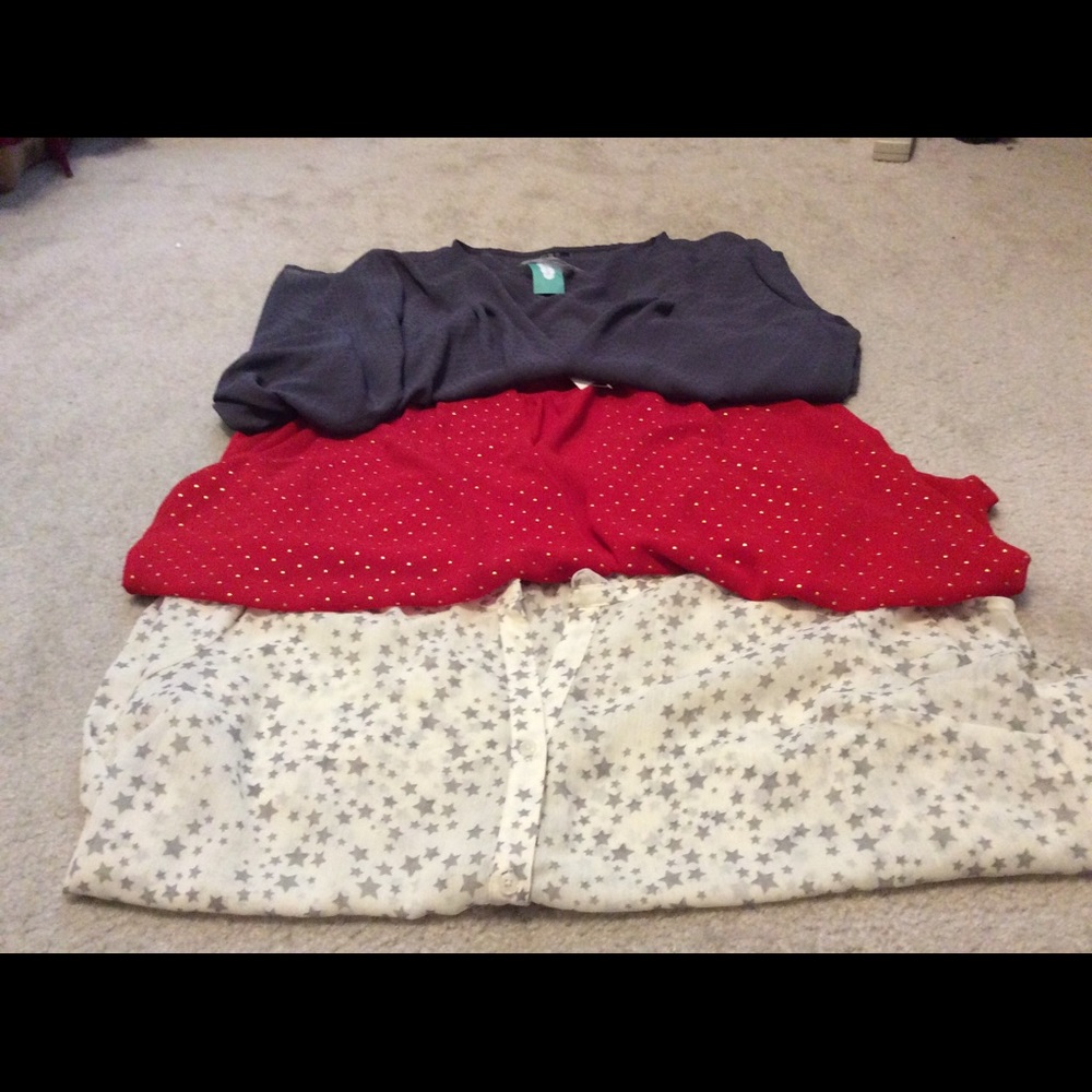 3 Sheer Blouses Bundle