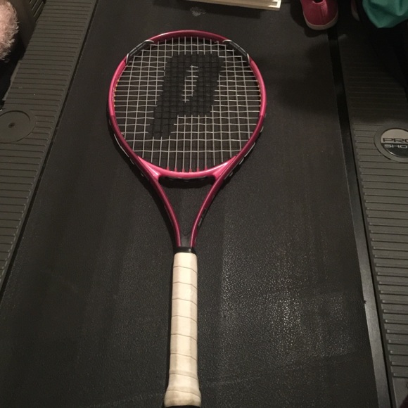 pink tennis racket