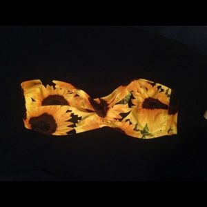 Bandeau sunflower swim top size small.