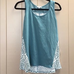 Mixed Pattern Blue Tank